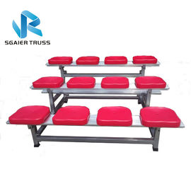 2 - 5 Rows Outdoor Aluminum Stadium Bleachers Metal Structure Bench Grandstand